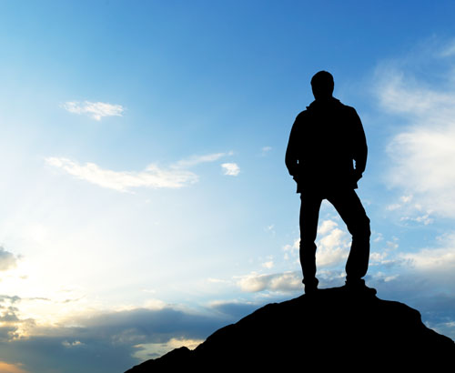 Person on Mountain Top - Good Mental Health