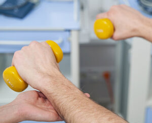 Exercise Physiology helping rehabilitate a client who was injured at work